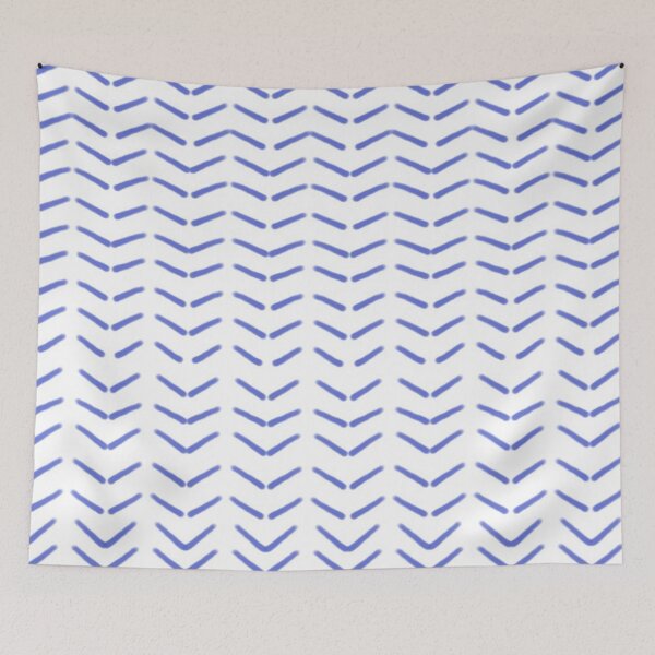Item preview, Blue Pattern with Repetitive Geometric Abstract Design on White Background designed and sold by Beautiful art store.
