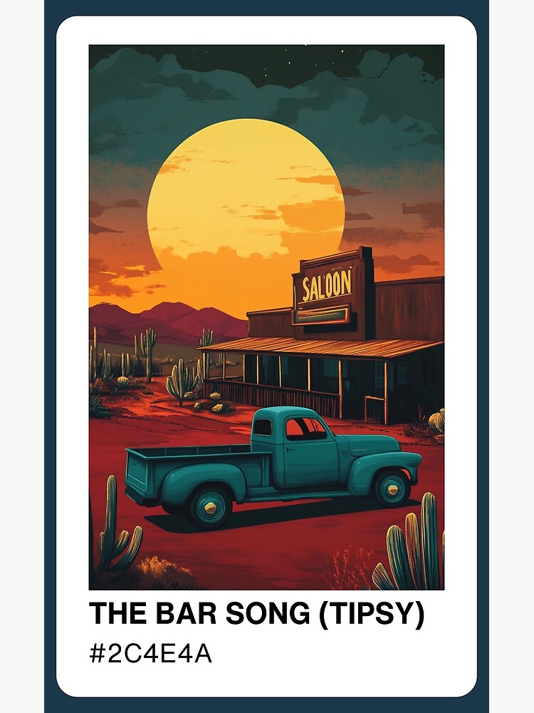 "The Bar Song (Tipsy)" Pantone Card Canvas Print