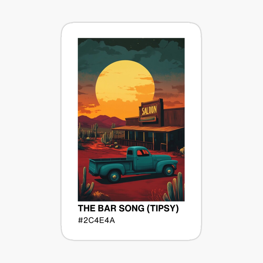 "The Bar Song (Tipsy)" Pantone Card Canvas Print