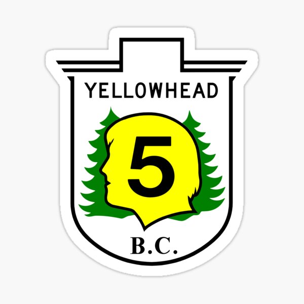 Item preview, BC Hwy 5 (Yellowhead) Coquihalla Highway (Hope-Kamloops) | Canada Highway Shield Sign designed and sold by Transit Traveller.