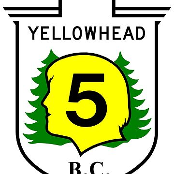 Artwork thumbnail, BC Hwy 5 (Yellowhead) Coquihalla Highway (Hope-Kamloops) | Canada Highway Shield Sign by Transit Traveller