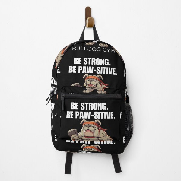 Item preview, Bulldog Gym Trainer – Be Strong, Be Paw-sitive! designed and sold by JCRockDesign.