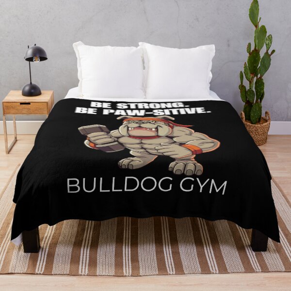 Item preview, Bulldog Gym Trainer – Be Strong, Be Paw-sitive! designed and sold by JCRockDesign.