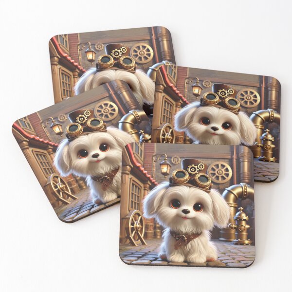 Item preview, Steampunk Maltese designed and sold by Sillytoe.