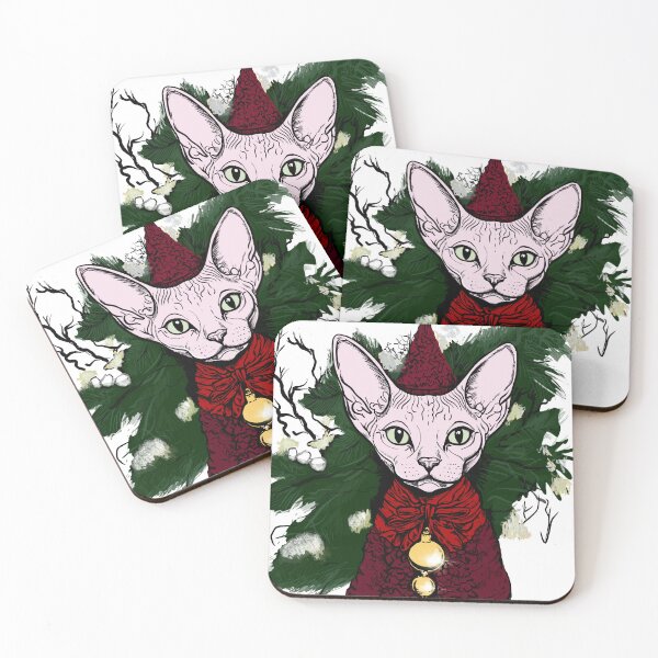 Item preview, Sleek & Chic-  Xmas Sphynx Cat designed and sold by Kikimora Noctra.