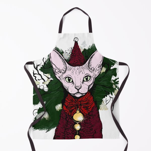 Item preview, Sleek & Chic-  Xmas Sphynx Cat designed and sold by Kikimora Noctra.