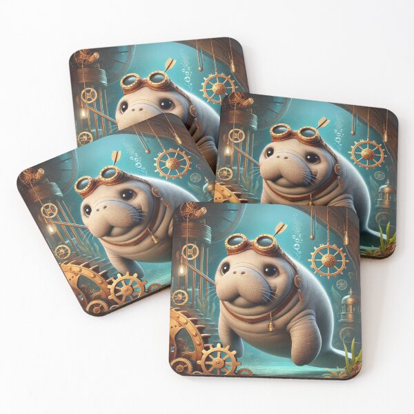 Item preview, Steampunk Manatee designed and sold by Sillytoe.