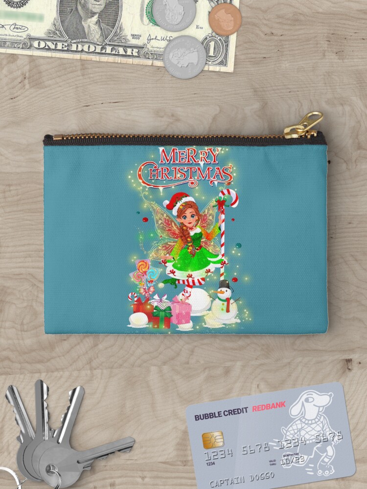 Thumbnail 3 of 4, Zipper Pouch, The Fairy Merry Christmas~ Where Holiday Magic Meets Fairy Style! designed and sold by FairyBookClub.
