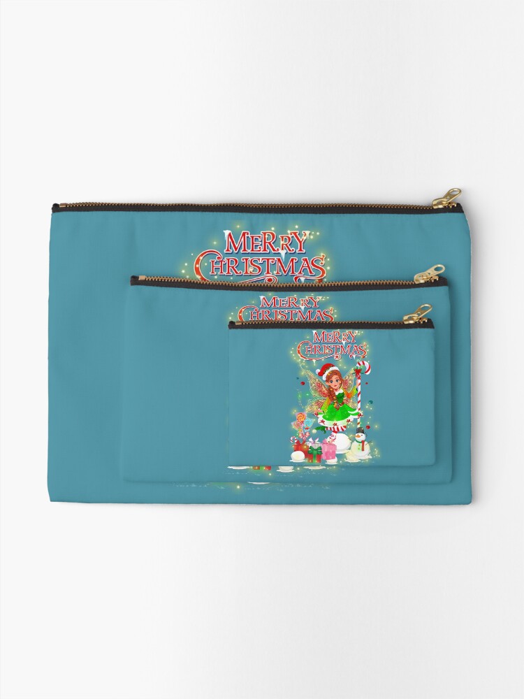 Thumbnail 2 of 4, Zipper Pouch, The Fairy Merry Christmas~ Where Holiday Magic Meets Fairy Style! designed and sold by FairyBookClub.