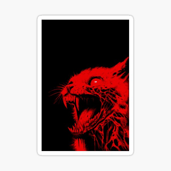 Item preview, Scary cat red and black designed and sold by Bopilicious.