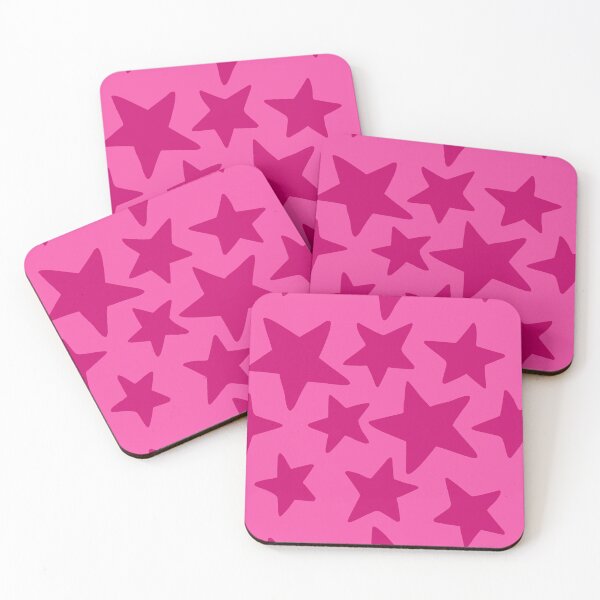 Item preview, Hot Pink Wonky Stars designed and sold by STUDIO MORE Los Angeles.
