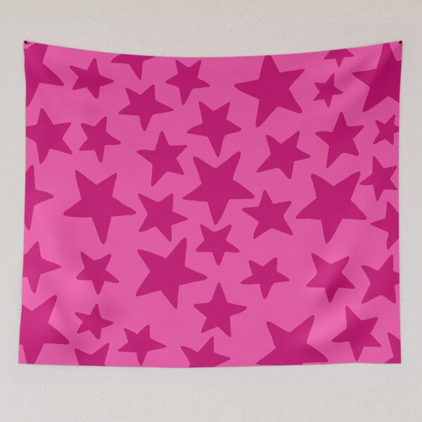 Item preview, Hot Pink Wonky Stars designed and sold by STUDIO MORE Los Angeles.