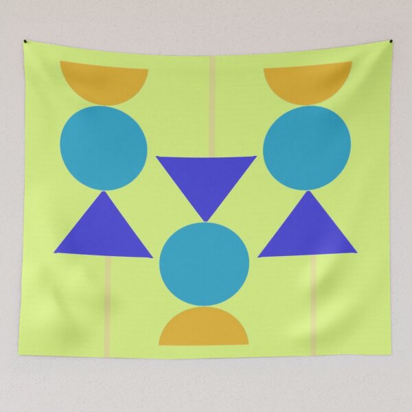 Item preview, Abstract Geometric Shape Composition in Bold Colors designed and sold by Beautiful art store.