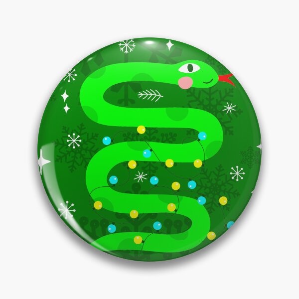 Item preview, christmas snakes xmas lights snowflakes green designed and sold by Gossip Rag.