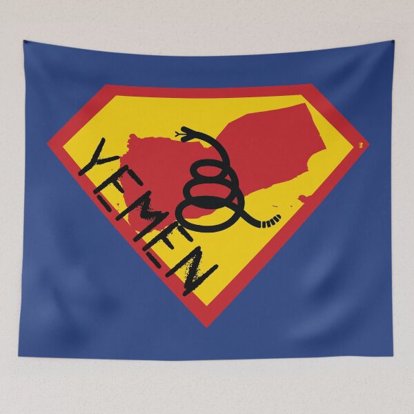 Item preview, YEMEN Spell Out - Freedom Is The Superpower - Modern Gadsden Snake Flag - Dont Tread On Me SUPERHERO design designed and sold by pelagio.