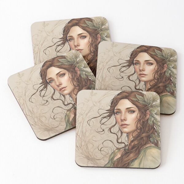 Item preview, Warm Braun Elf, Elf girl, Girl, Anime, fantasy, astarion girl, magic, designed and sold by GOLDENGARDENART.