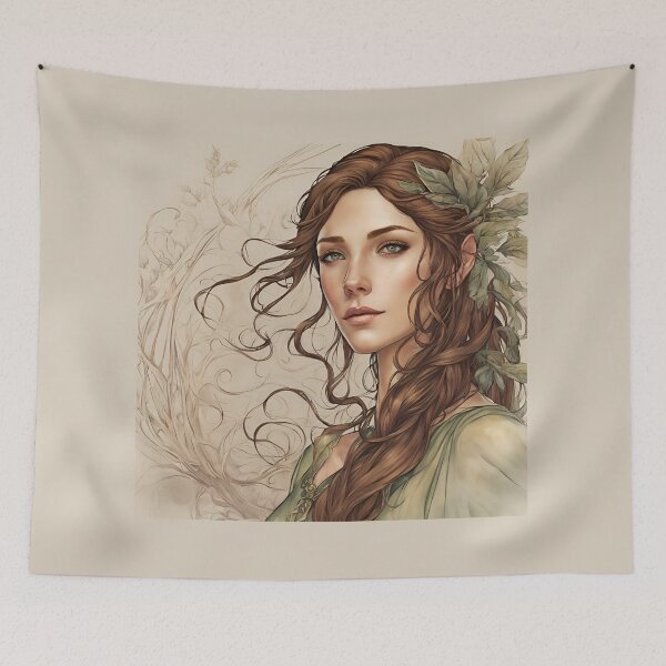 Item preview, Warm Braun Elf, Elf girl, Girl, Anime, fantasy, astarion girl, magic, designed and sold by GOLDENGARDENART.
