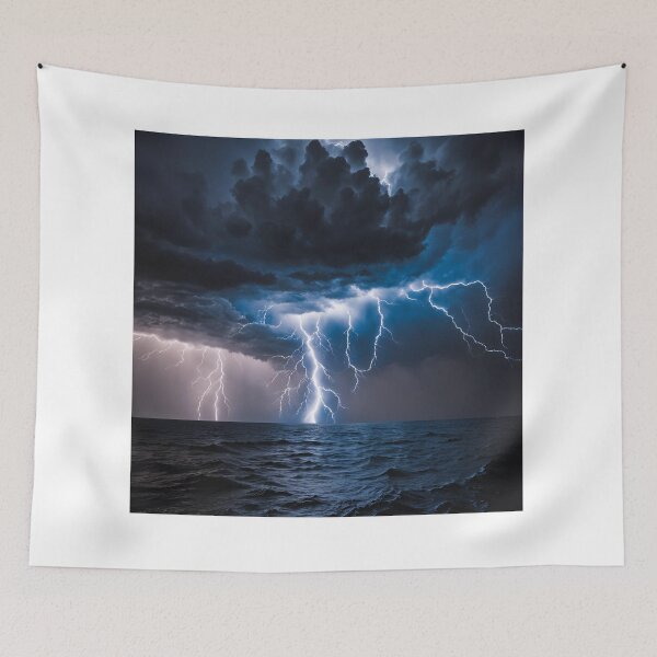 Item preview, Uderzenie pioruna nad oceanem designed and sold by Tomster104.