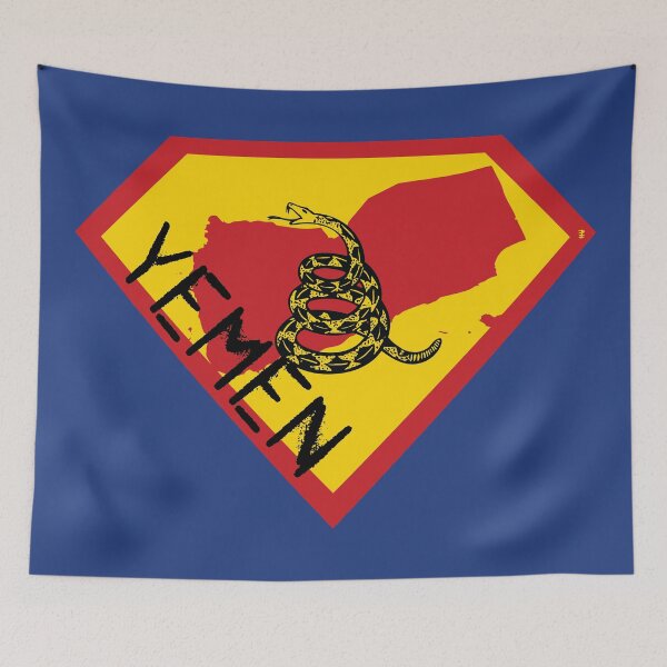 Item preview, YEMEN Spell Out - Freedom Is The Superpower - Gadsden Snake Flag - Dont Tread On Me SUPERHERO design designed and sold by pelagio.