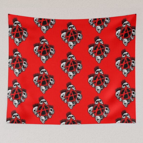 Item preview, Anarchy Skull with Mohawk - Print designed and sold by Earth Nature Creations.