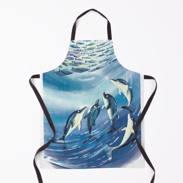 Item preview, Dolphins Swimming with a School of Fish designed and sold by MerryHeart7.