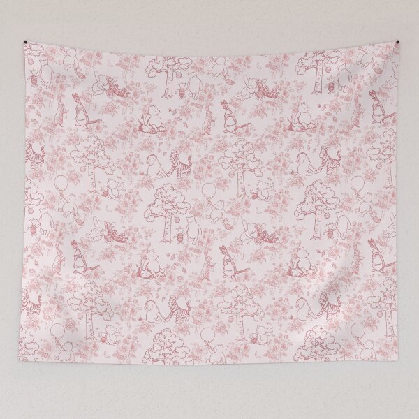 Item preview, Pooh Bear Toile Pattern - Pink designed and sold by JuiceBoxDesign.
