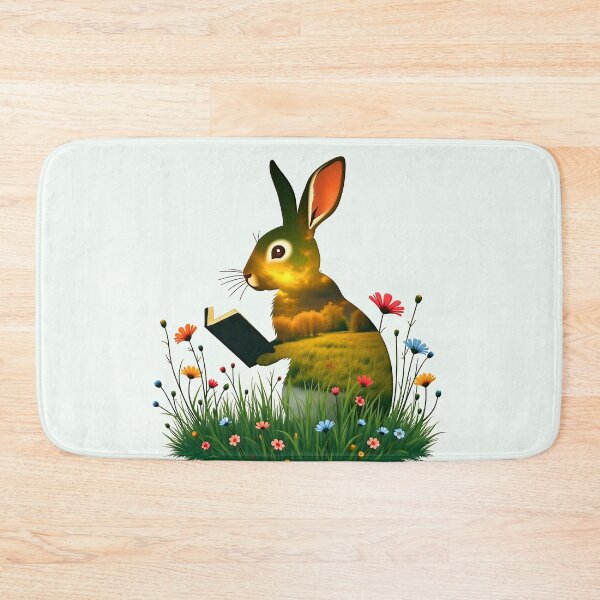Item preview, Reading Rabbit in Enchanted Meadow designed and sold by ChrisButler.