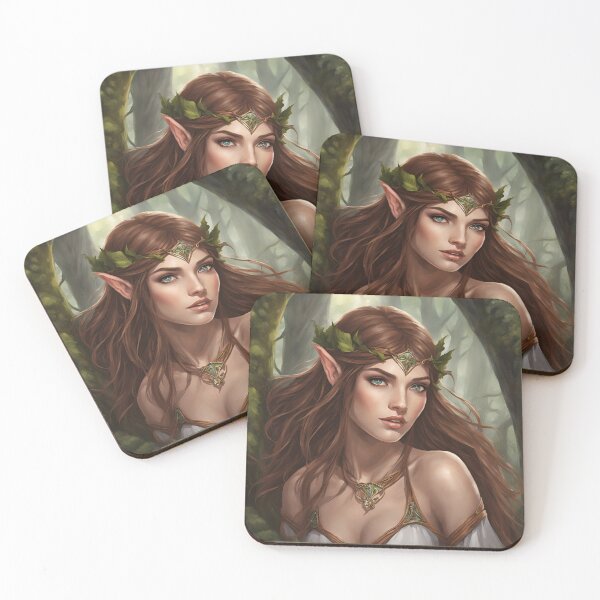 Item preview, Pretty Braun Elf, Elf girl, Girl, Anime, fantasy, astarion girl,  designed and sold by GOLDENGARDENART.