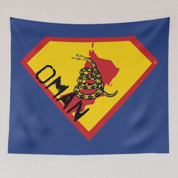 Item preview, OMAN Spell Out - Freedom Is The Superpower - Gadsden Snake Flag - Dont Tread On Me SUPERHERO design designed and sold by pelagio.