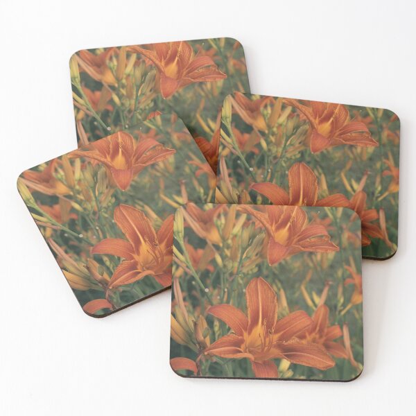 Item preview, Vintage-Inspired Deep-Orange Flowers  designed and sold by CountyKent.
