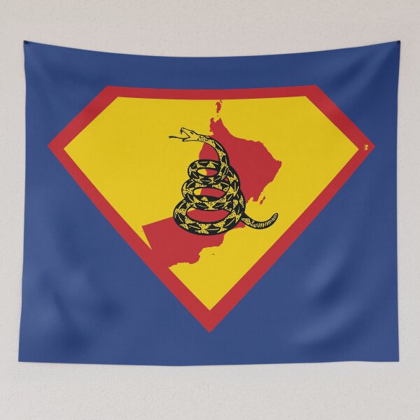 Item preview, OMAN - Freedom Is The Superpower -  Gadsden Snake Flag - Dont Tread On Me SUPERHERO design designed and sold by pelagio.