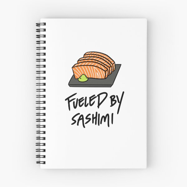 Item preview, Fueled by Sashimi with Salmon Sashimi on a Plate designed and sold by bonniemamadraws.