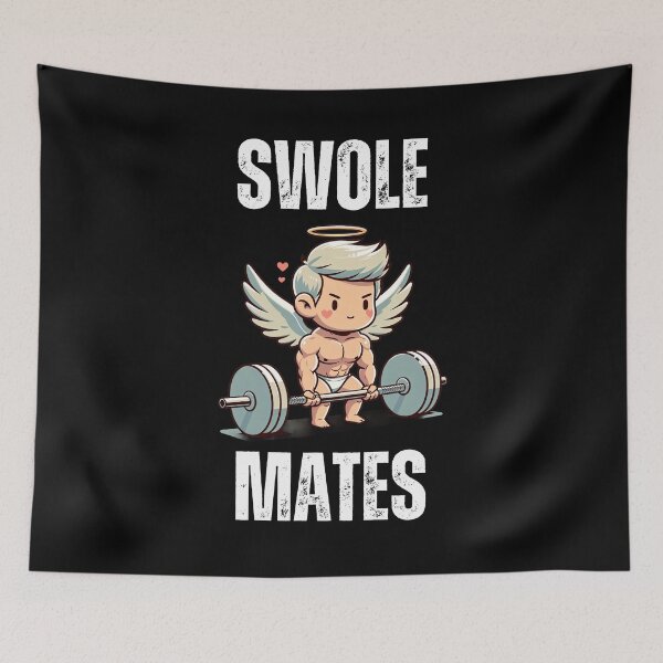 Item preview, Swole Mates muscle cupid funny Valentine's day workout designed and sold by snowry.