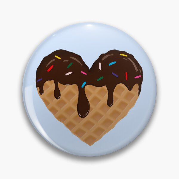 Item preview, Chocolate Fudge Dipped Waffle Cone Heart designed and sold by cjlutz.