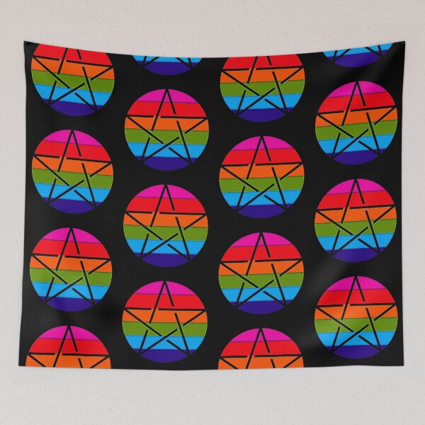 Item preview, Rainbow Pentagram - geometric star - pride designed and sold by Earth Nature Creations.