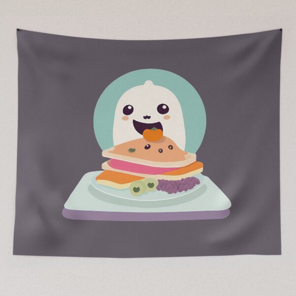 Item preview, Cute Boo Enjoying a Meal designed and sold by Crush-Vogue.