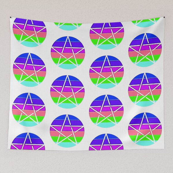 Item preview, Rainbow Pentagram - geometric star - pride designed and sold by Earth Nature Creations.