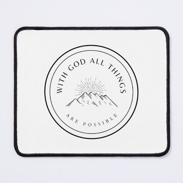 Item preview, With God All Things Are Possible | Matthew 19:26 | Bible Verse Gift | Positive Affirmation | Inspirational Gift for Women designed and sold by InHisImageGifts.