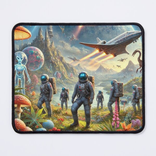 Item preview, Prehistoric Planet Alien Astronaut Time Travelers  designed and sold by WyckedLynn.