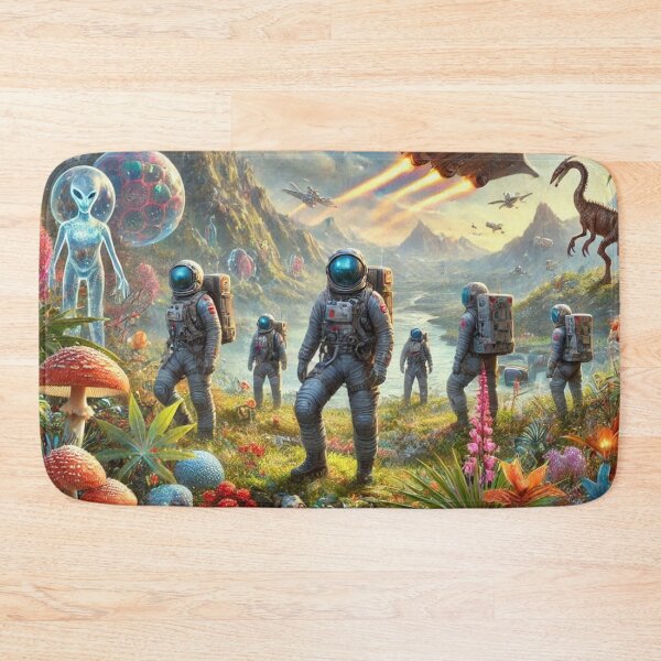 Item preview, Prehistoric Planet Alien Astronaut Time Travelers  designed and sold by WyckedLynn.