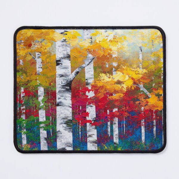 Item preview, 'Autumn Everlast' Aspen Birch Tree Landscape Painting designed and sold by MELISSA MCKINNON.