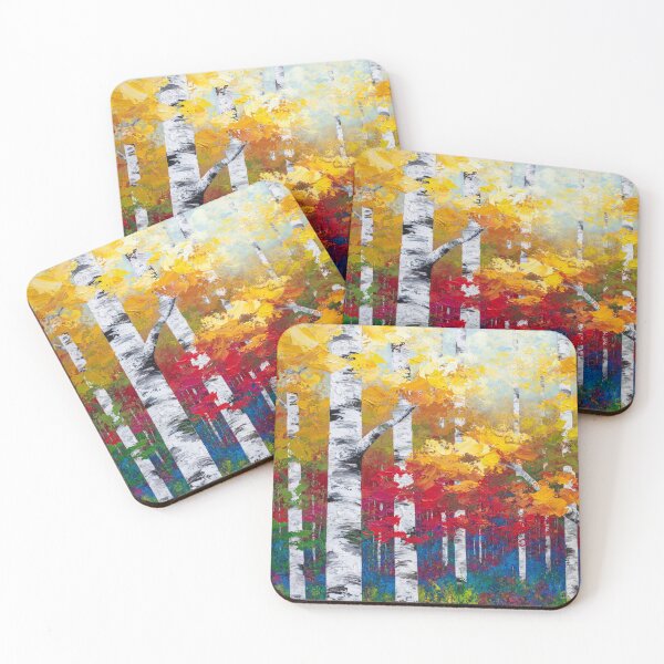 Item preview, 'Autumn Everlast' Aspen Birch Tree Landscape Painting designed and sold by MELISSA MCKINNON.