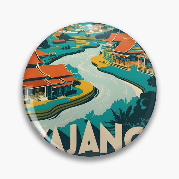Item preview, Kajang Malaysia Vintage Travel Tourism designed and sold by TravelersGems.