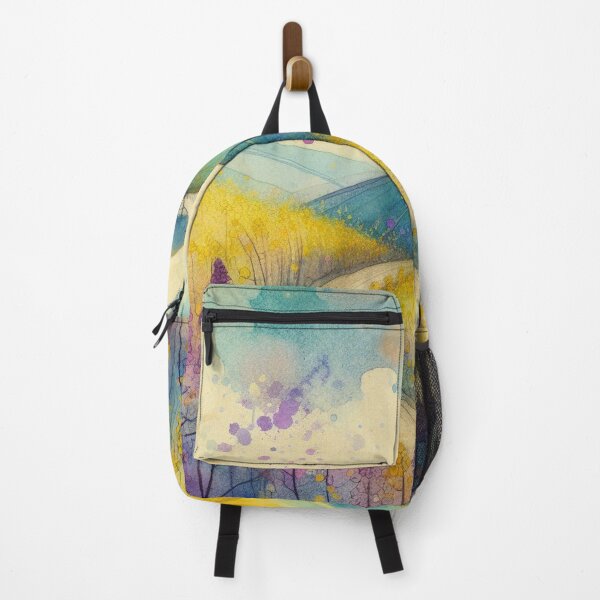Item preview, Whimsical illustration of Purple House amidst Rapeseed Flowers designed and sold by Beyondnote-Art.