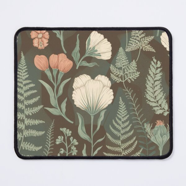 Item preview, Earthy Botanical Pattern with Wildflowers and Ferns Pattern #1212 designed and sold by CARRAANN.