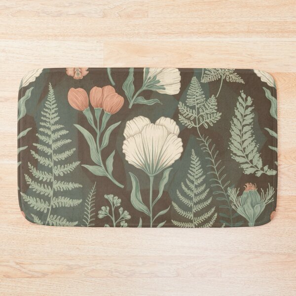Item preview, Earthy Botanical Pattern with Wildflowers and Ferns Pattern #1212 designed and sold by CARRAANN.