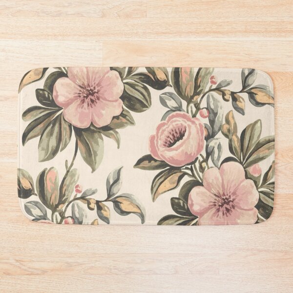 Item preview, Vintage Pink Roses on Beige Botanical Design Pattern #1212 designed and sold by CARRAANN.