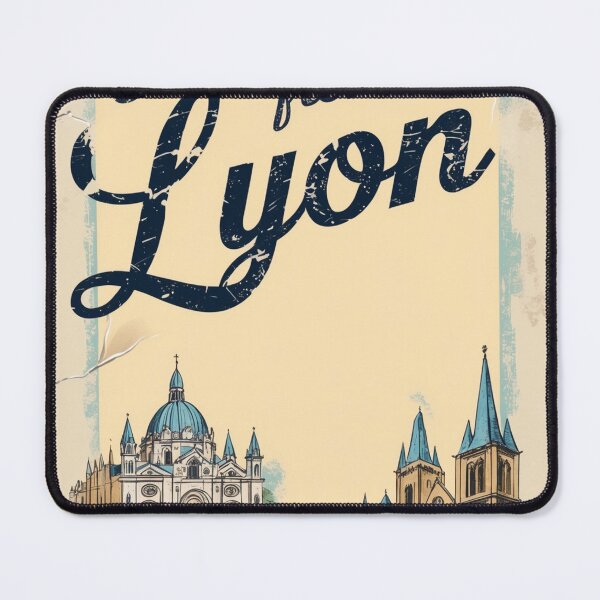 Item preview, Greetings from Lyon France Vintage Travel Retro Postcard Design designed and sold by TravelPostcardGems.