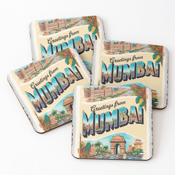 Item preview, Greetings from Mumbai India Vintage Travel Retro Postcard Design designed and sold by TravelPostcardGems.