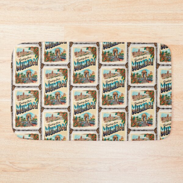 Item preview, Greetings from Mumbai India Vintage Travel Retro Postcard Design designed and sold by TravelPostcardGems.